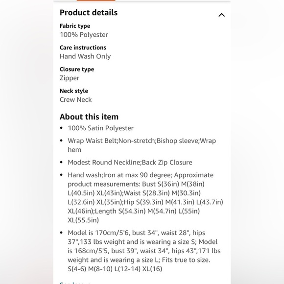 Women's Elegant Empire Waist Long Sleeve Satin
Maxi Dress new - Picture 5 of 6